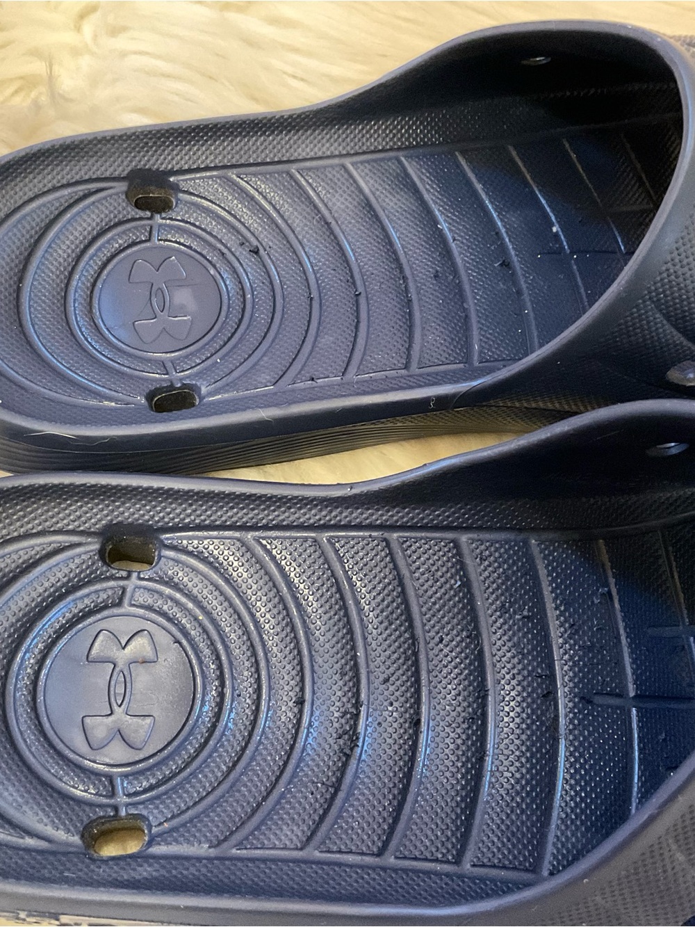 Under Armour Men’s Navy Blue Slides - Size 10 - Picture 7 of 10